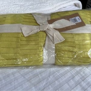 West Elm yellow throw blanket
